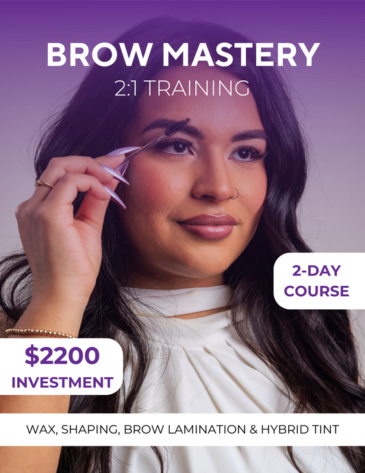 Beginner 2-Day Brow Mastery: Wax, Shaping, Lamination & Hybrid Tint